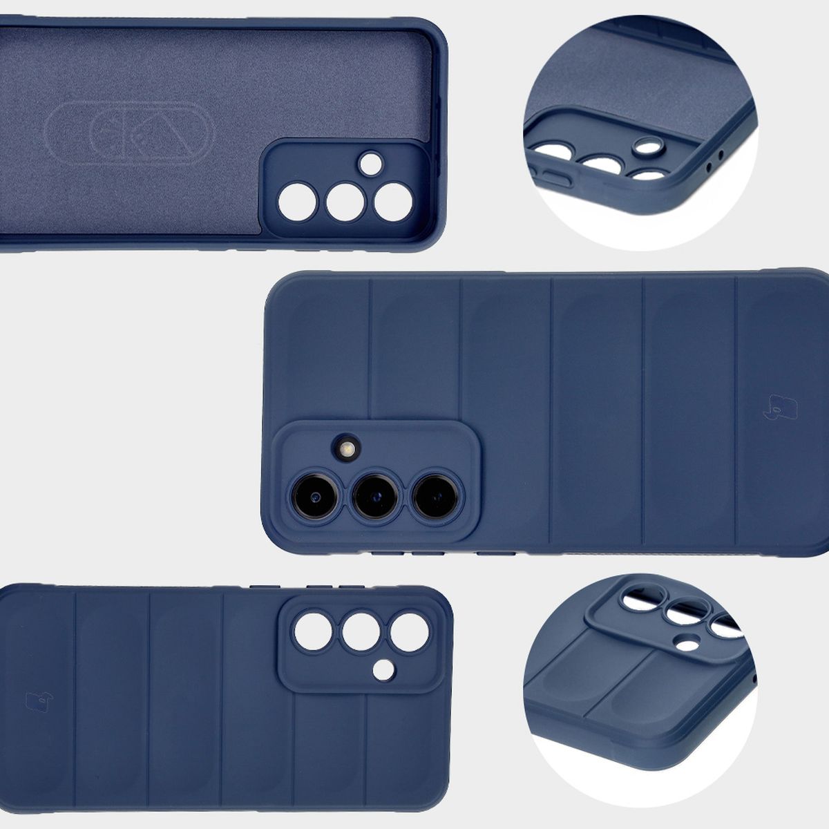 Mikrofaser-Innenfutter, Vertiefungen auf der Rückseite und verstärkte Ecken im Etui Bizon Case Tur