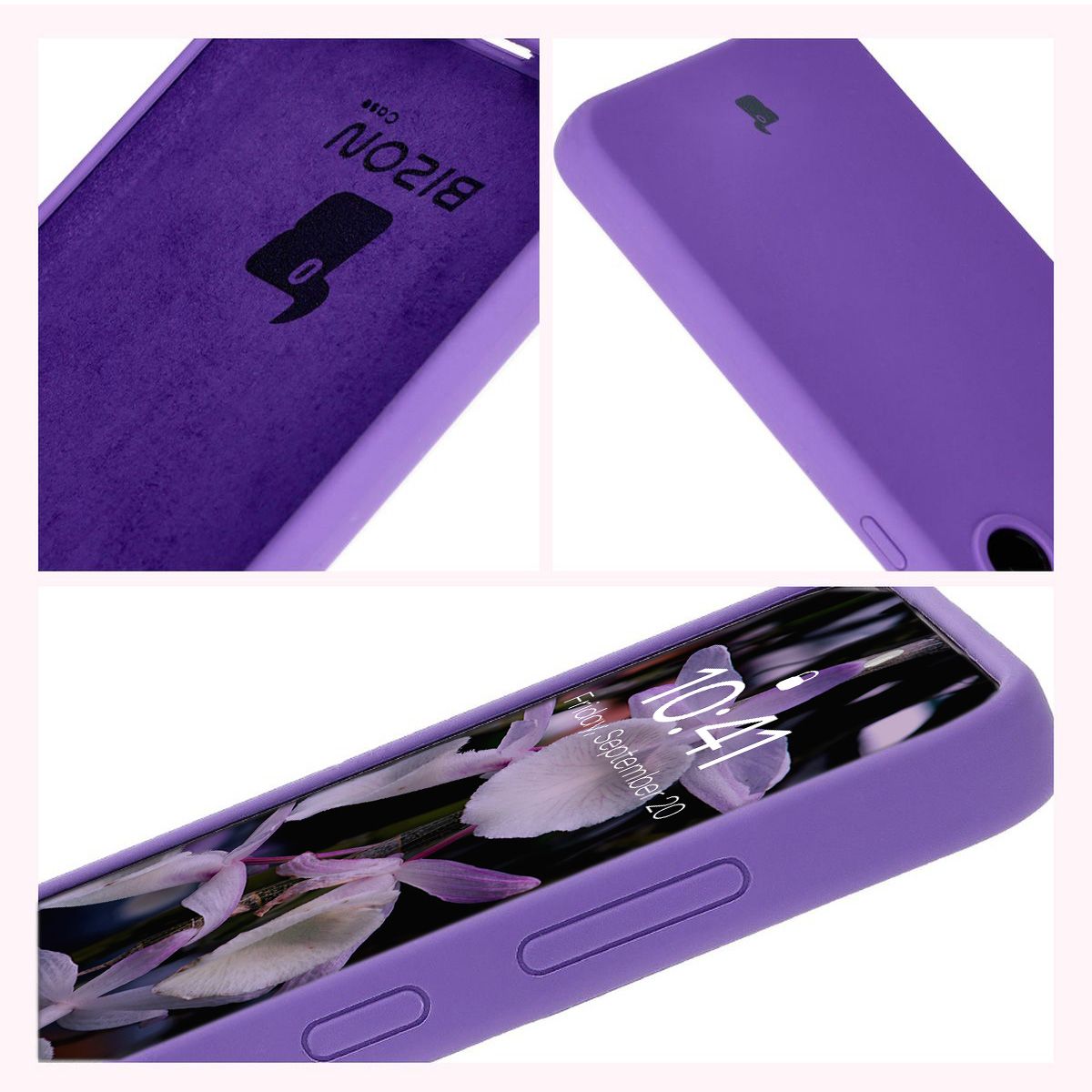 Construcția husei Bizon Soft Case: protecții integrate, margini ridicate și captuseală din microfibră