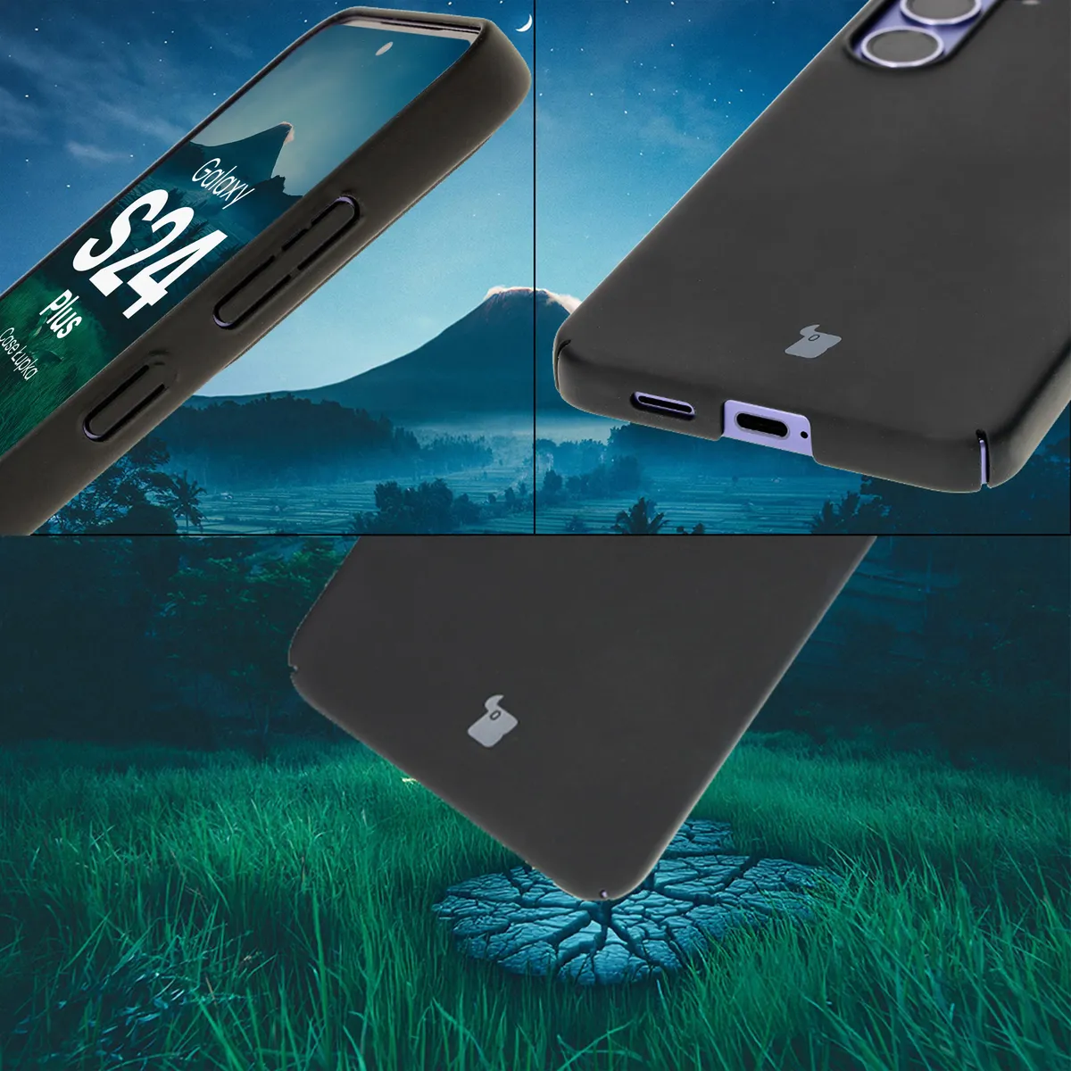 Integrated button shields, cutouts, and hard material of Bison Case Łupka