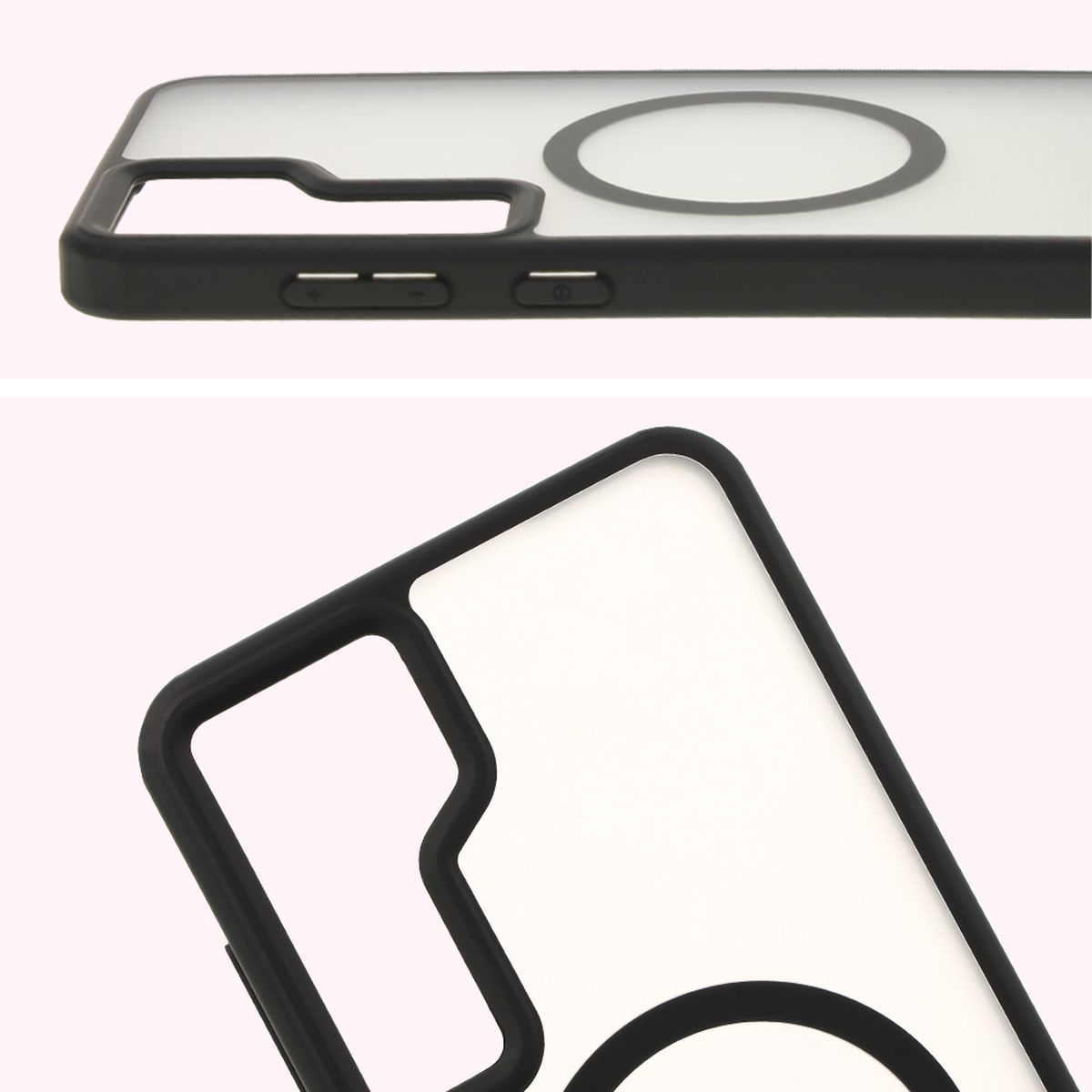 Full cutout and raised edges for the camera in Bizon Case MatteO