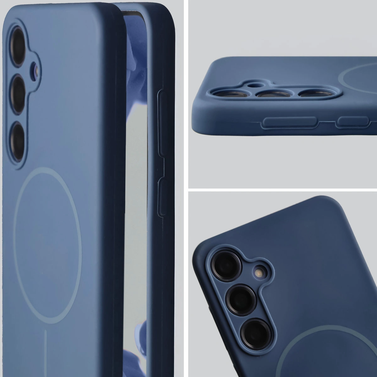 Zbliżenie na wycięcie na obiektywy w etui Bizon Soft Case do Samsung Galaxy S24 Plus