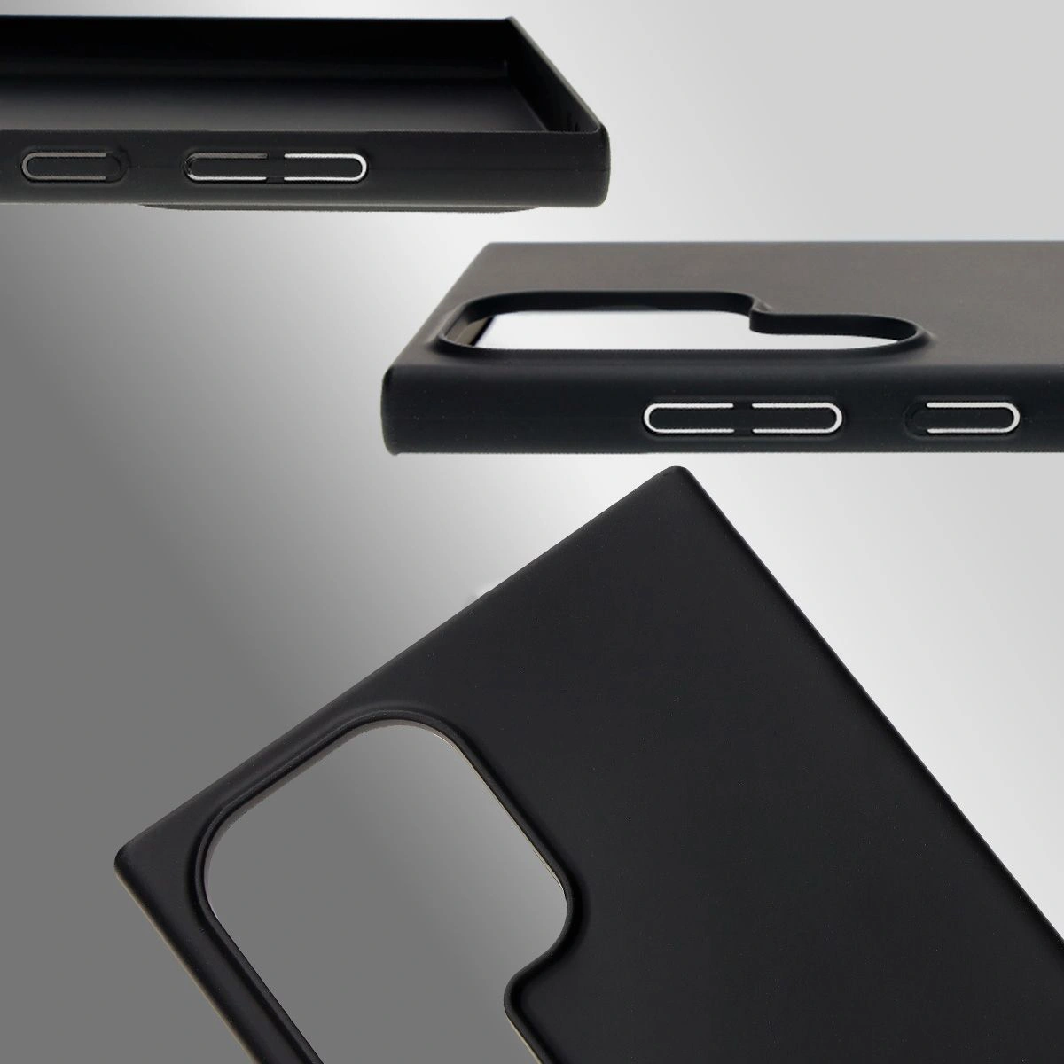 Teljes kivágás és megemelt szélek a kamera és a képernyő számára a Bizon Case Łupka tokban a Samsung Galaxy S24 Ultra számára