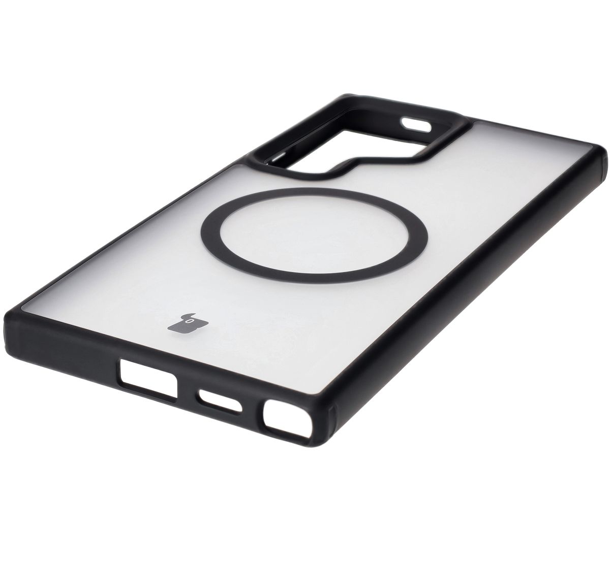 Integrated buttons, cutouts, and hybrid material in Bizon Case MatteO