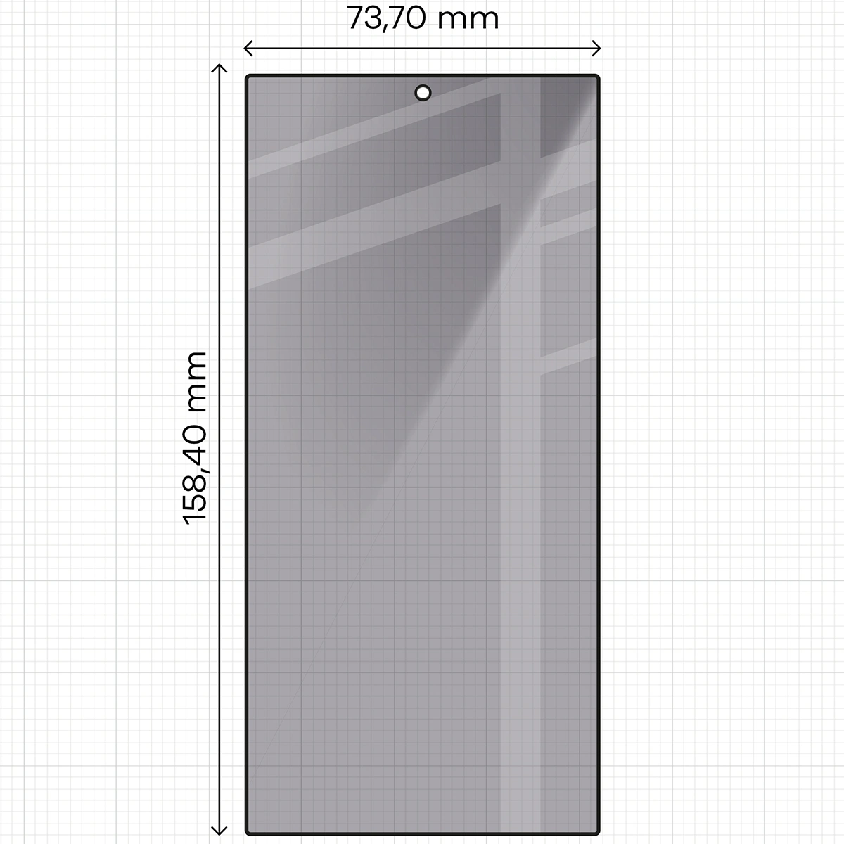 Zdjęcie na miarce szkła Bizon Glass Edge Shadow Duo do Samsung Galaxy S24 Ultra
