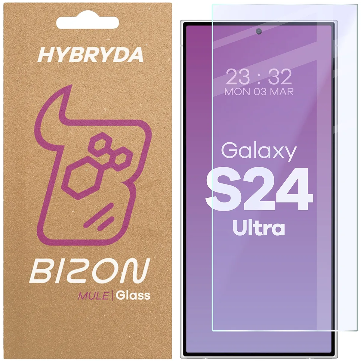 Szkło hybrydowe na ekran Bizon Glass Mule do Galaxy S24 Ultra 5G