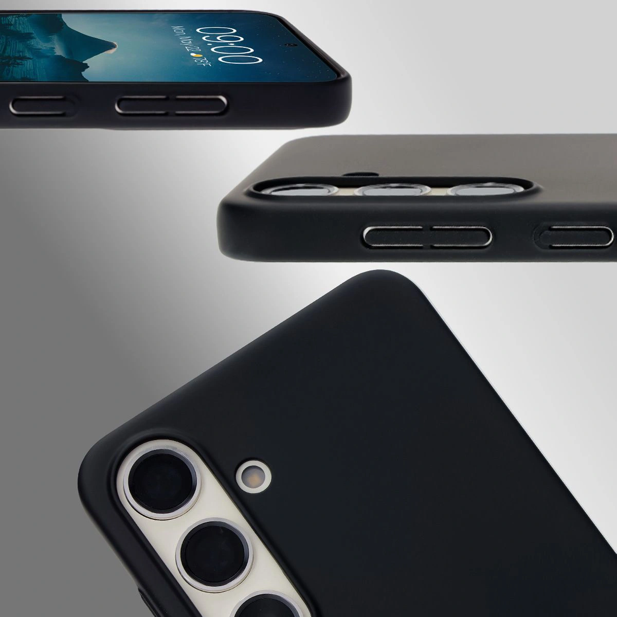 Decupaj complet și margini ridicate pentru cameră și ecran în etui Bizon Case Łupka pentru Samsung Galaxy S24