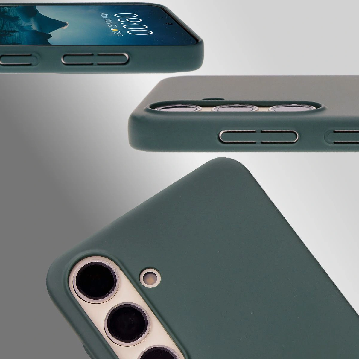 Decupaj complet și margini ridicate pentru cameră și ecran în etui Bizon Case Łupka pentru Samsung Galaxy S24