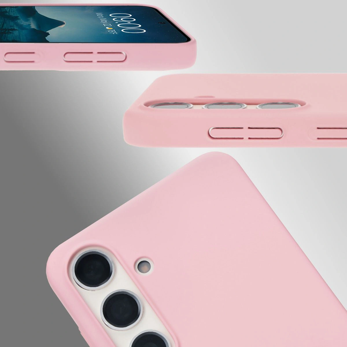 Decupaj complet și margini ridicate pentru cameră și ecran în etui Bizon Case Łupka pentru Samsung Galaxy S24