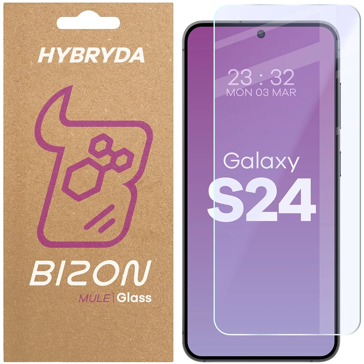 Szkło hybrydowe na ekran Bizon Glass Mule do Galaxy S24 5G