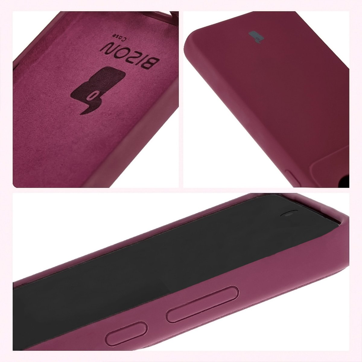 Construcția husei Bizon Soft Case: capace integrate, margini ridicate și căptușeală din microfibră
