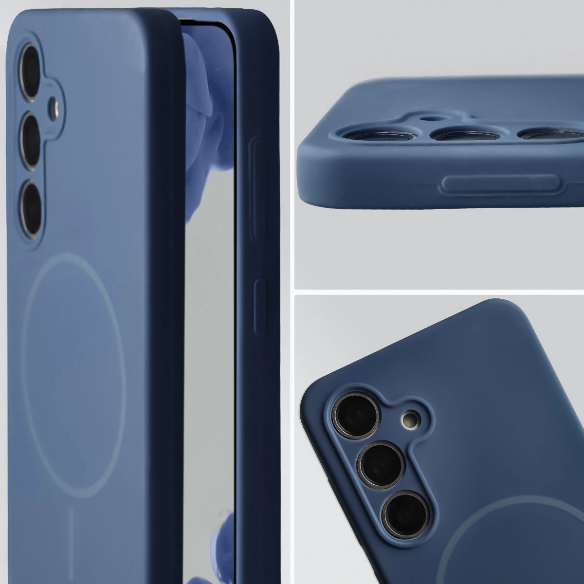 Zbliżenie na wycięcie na obiektywy w etui Bizon Soft Case do Samsung Galaxy S24