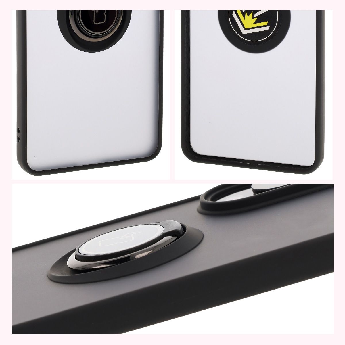 Proprietăți Bizon Case Hybrid Ring: ramă antiderapantă și design mat