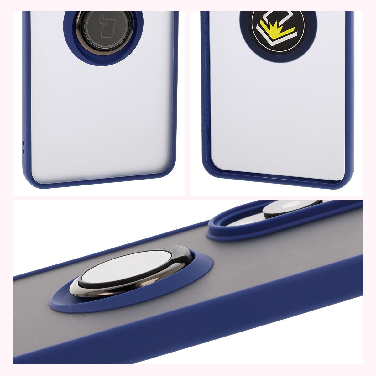 Caracteristici Bizon Case Hybrid Ring: ramă antiderapantă și design mat