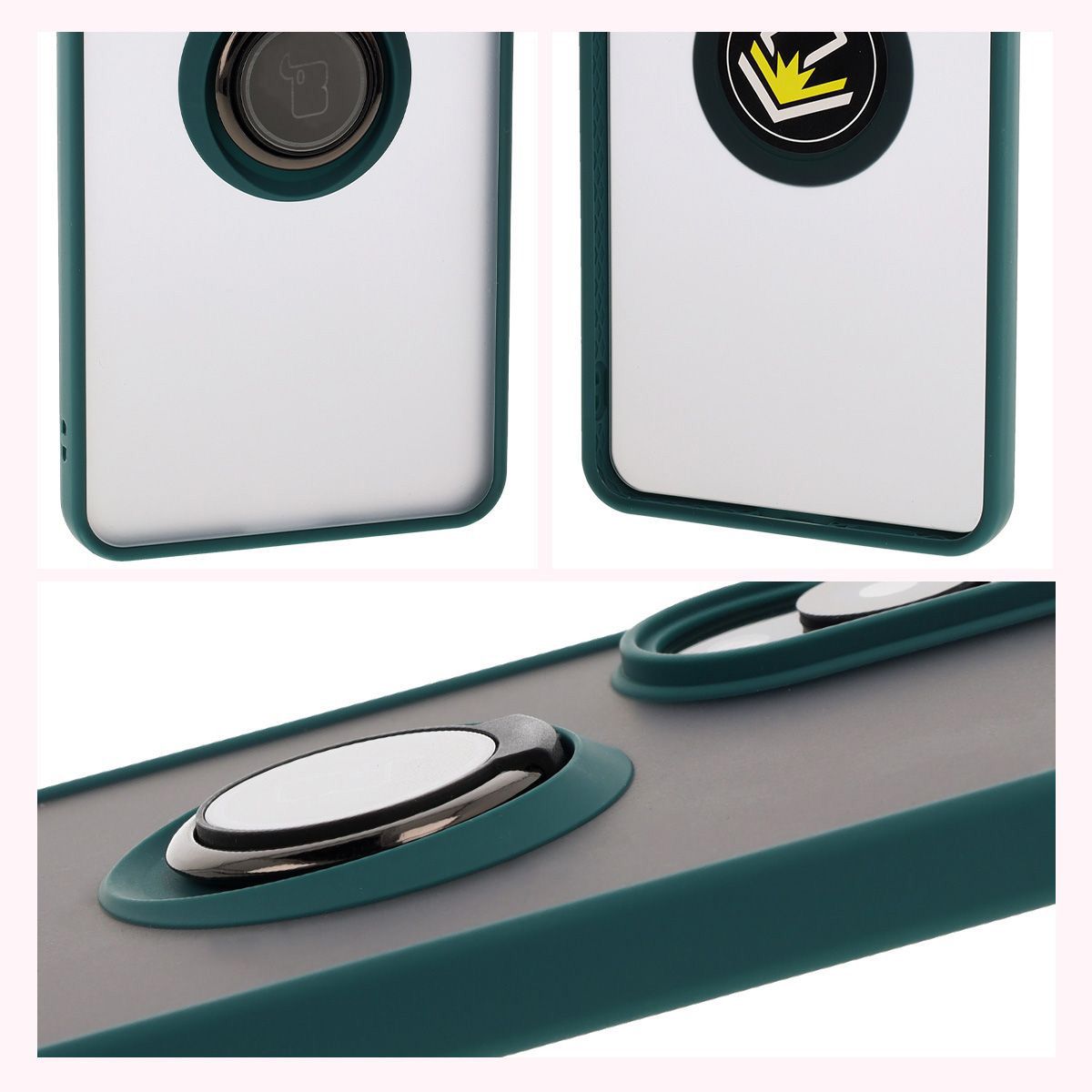 Proprietăți Bizon Case Hybrid Ring: ramă anti-derapantă și design mat