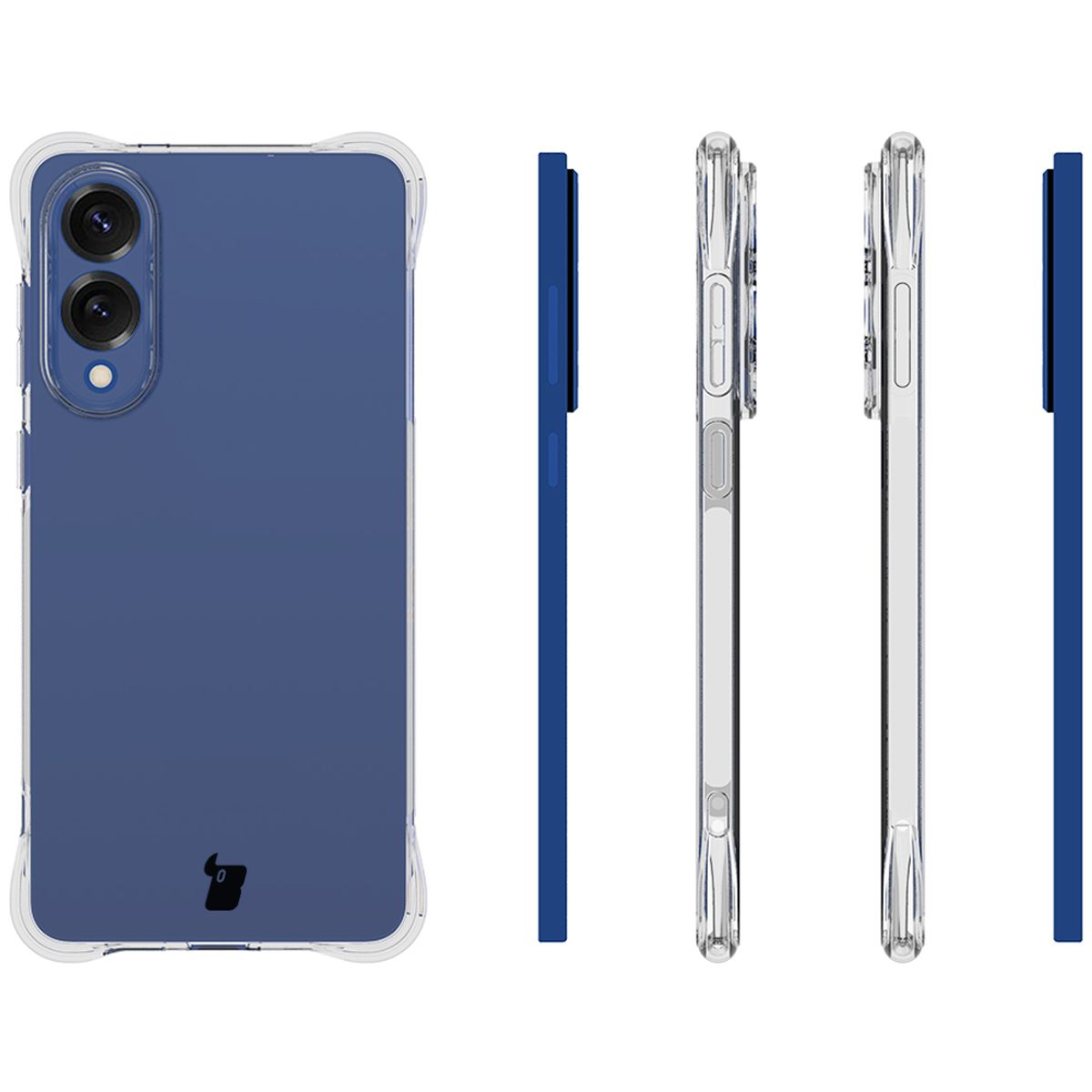 Reinforced corners, raised edges of the screen, and dotted structure in Bizon Case Salpa