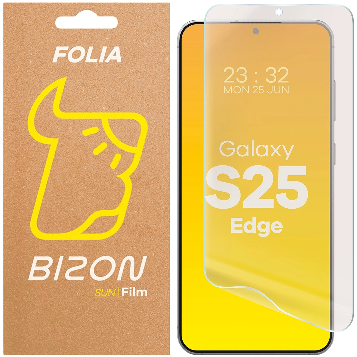 Folia matowa na ekran Bizon Glass Film Sun do Samsung Galaxy S25 Edge, 1 sztuka