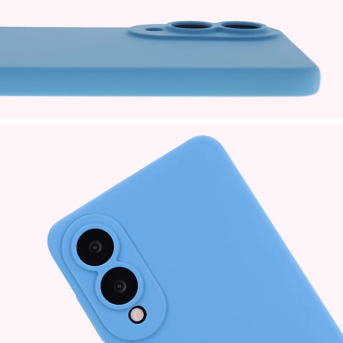 Close-up of lens cutouts in the Bison Soft Case for Samsung Galaxy S25 Edge