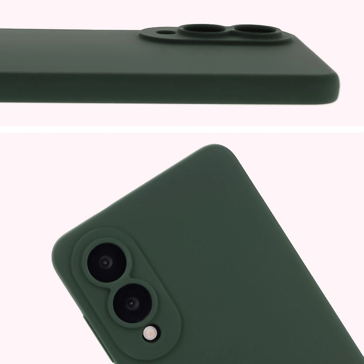 Close-up of lens cutouts in Bison Soft Case for Samsung Galaxy S25 Edge