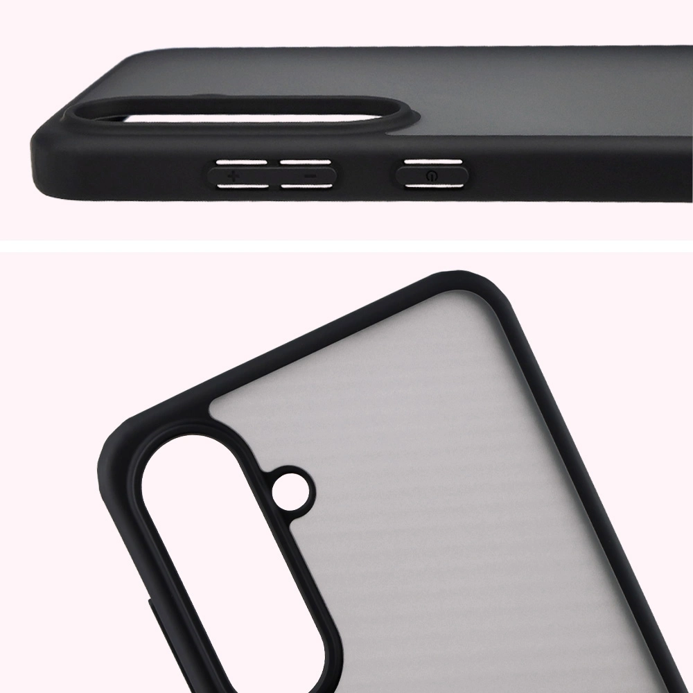 Decupaj complet și margini ridicate pentru cameră în etui Bizon Case Angelo pentru Samsung Galaxy S25 FE