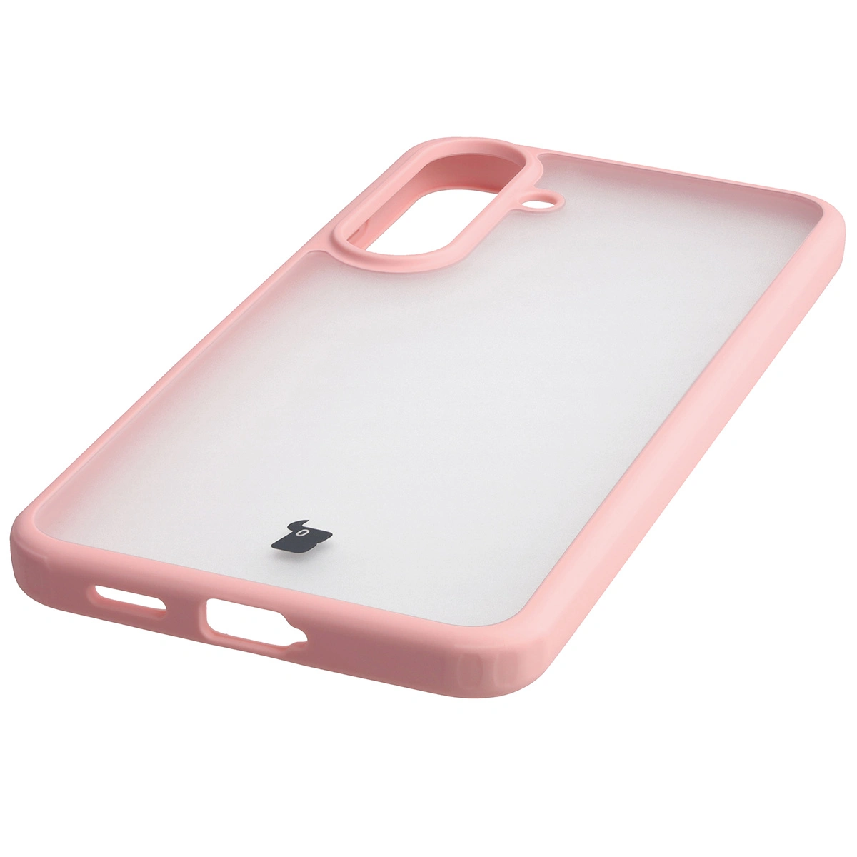 Zintegrowane przyciski, wycięcia i hybrydowy materiał w etui Bizon Case Angelo do Samsung Galaxy S25 FE