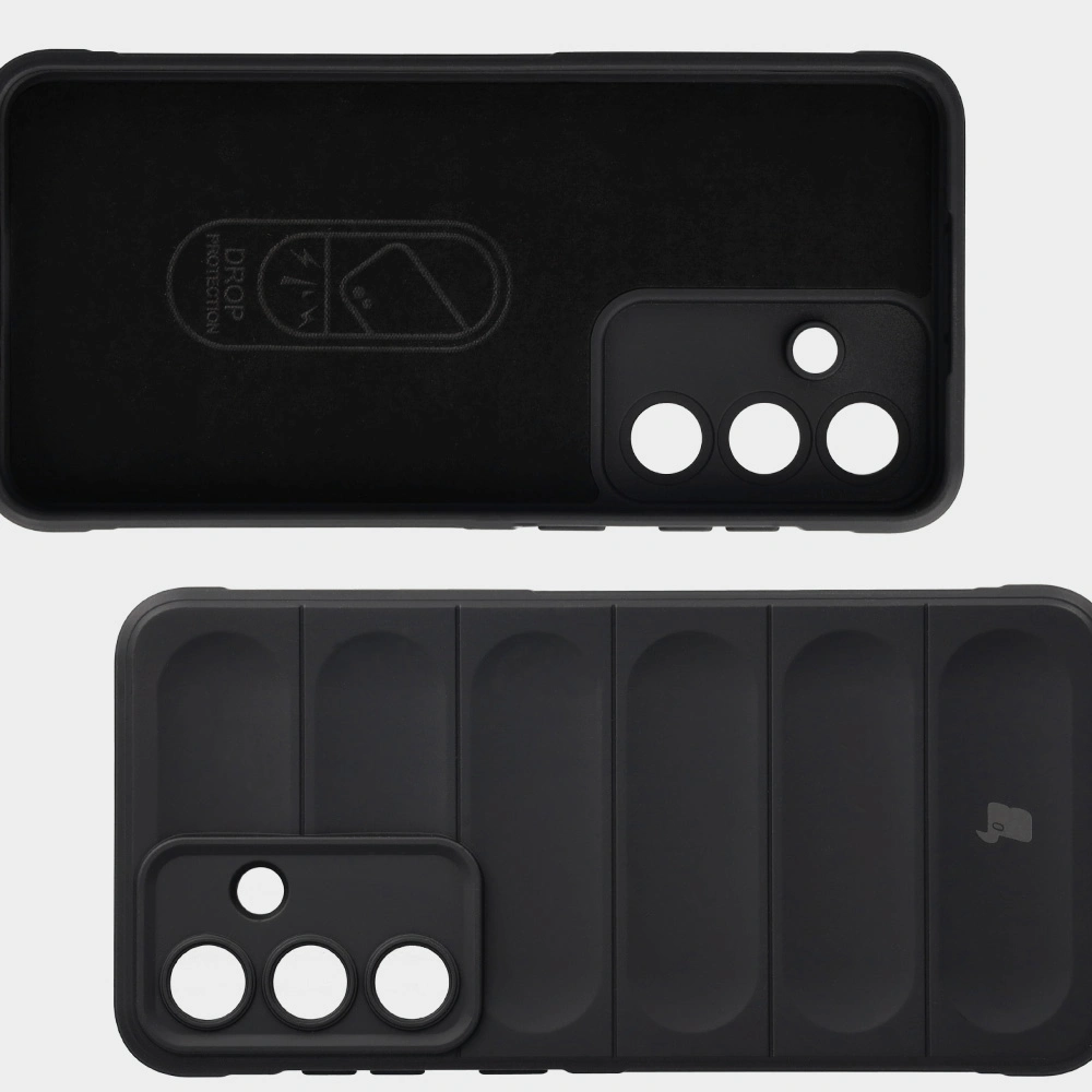 Mikrofaser-Futter, Vertiefungen auf der Rückseite und verstärkte Ecken in der Bizon Case Tur für Samsung Galaxy S25 FE