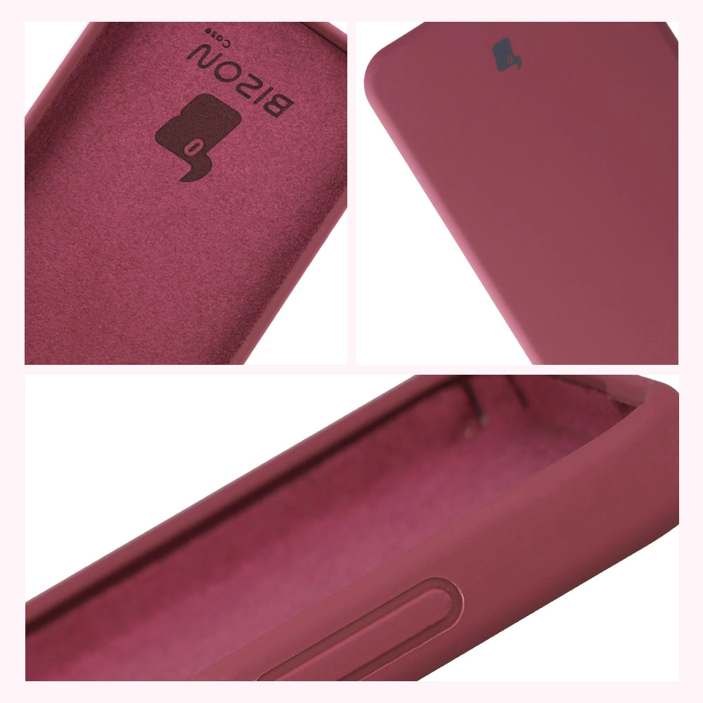 Konstrukcja etui Bizon Soft Case: zintegrowane osłony, podwyższone krawędzie i wyściółka z mikrofibry do Samsung Galaxy S25 FE