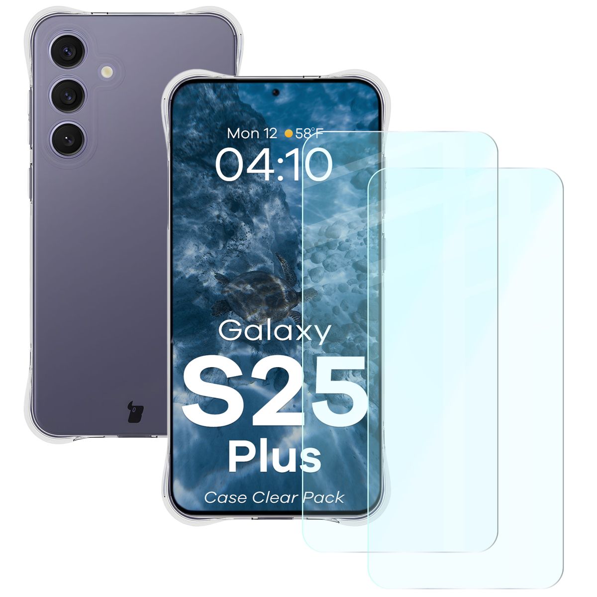 Bizon Case Salpa + gehärtetes Glas Bizon Glass Clear 2 - 2 Stück, Galaxy S25 Plus