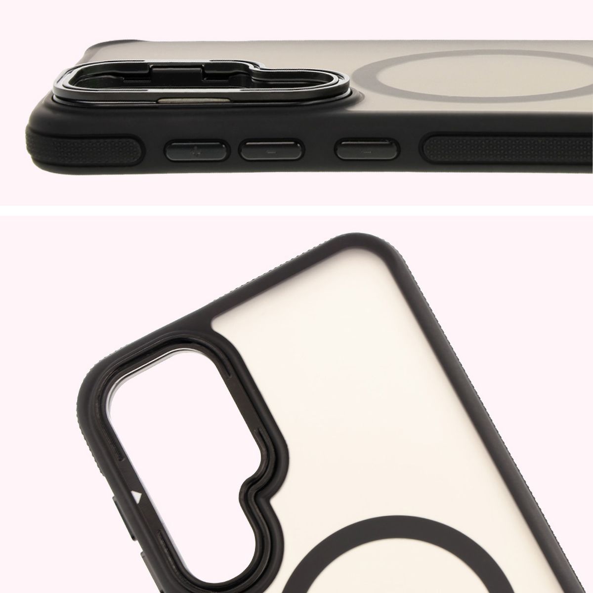 Pełne wycięcie i podwyższone krawędzie aparatu w etui Bizon Case Eclipse