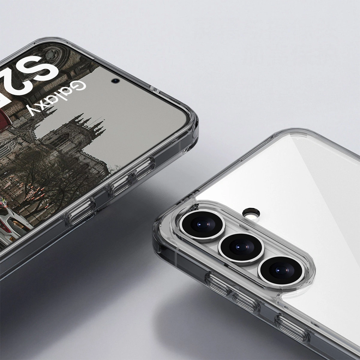 Reinforced corners and raised edges of the screen in the Bizon Case Halo for Samsung Galaxy S25 Plus