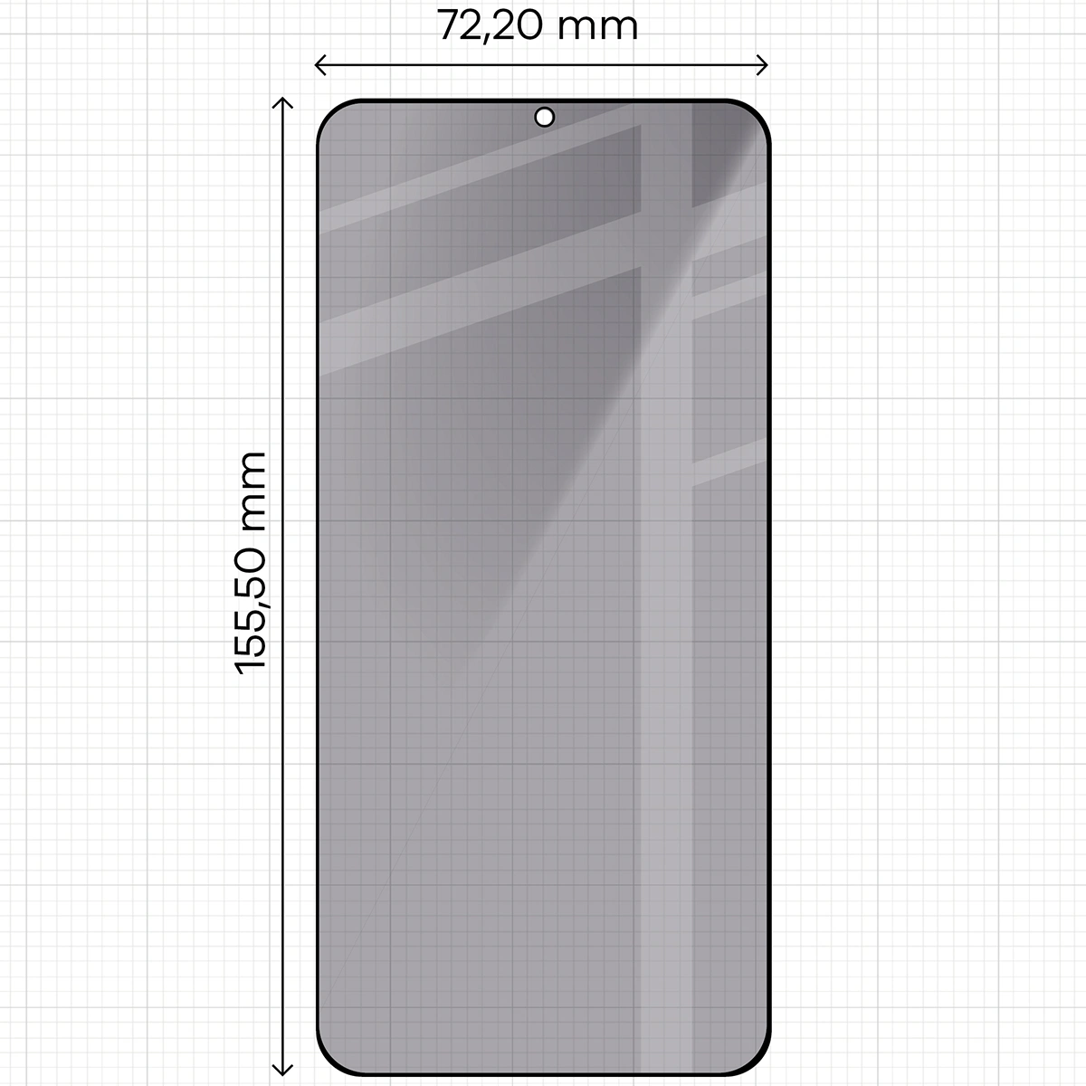 Zdjęcie na miarce szkła Bizon Glass Edge Shadow Duo do Samsung Galaxy S25 Plus / Samsung Galaxy S24 Plus