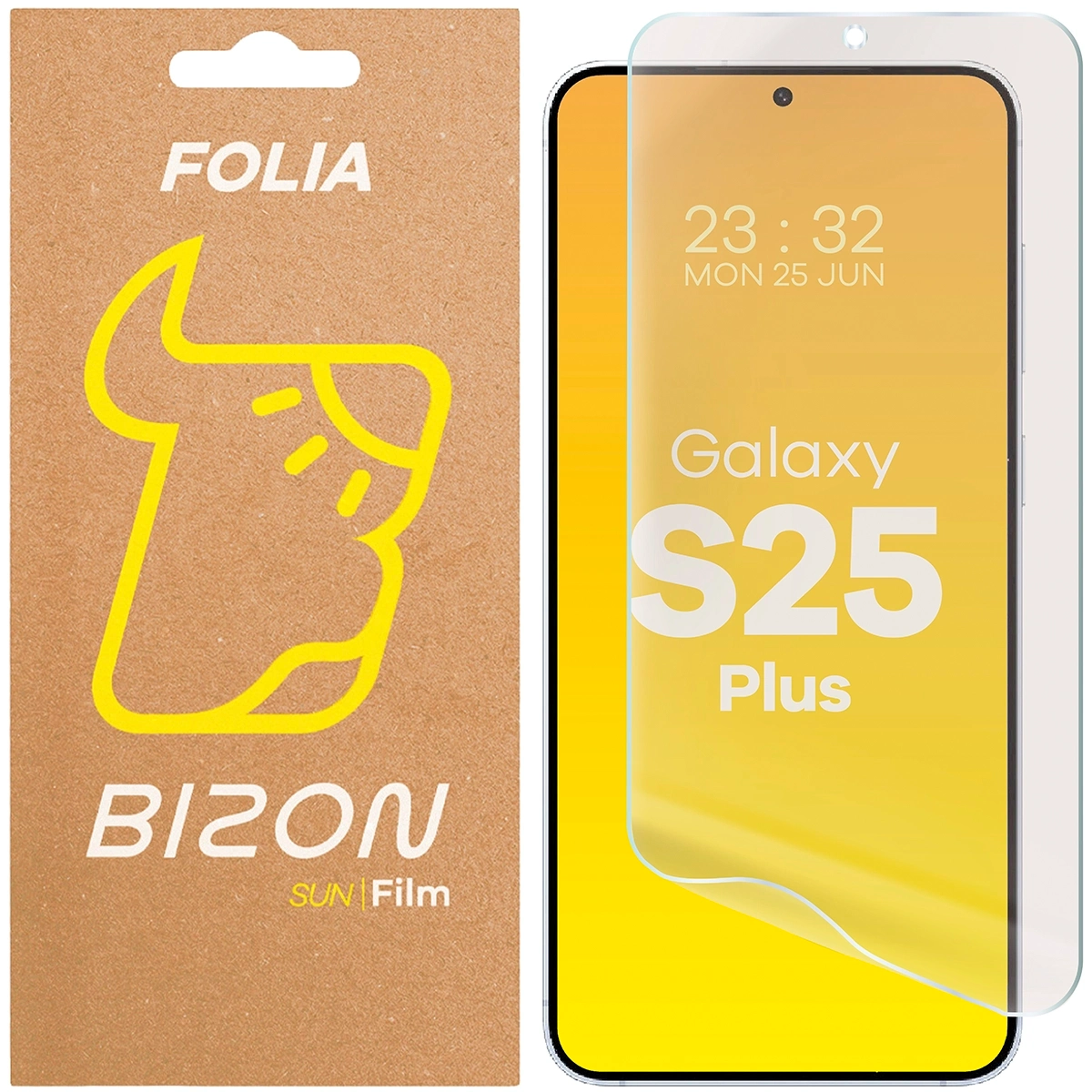 Folia matowa na ekran Bizon Glass Film Sun do Samsung Galaxy S25 Plus, 1 sztuka