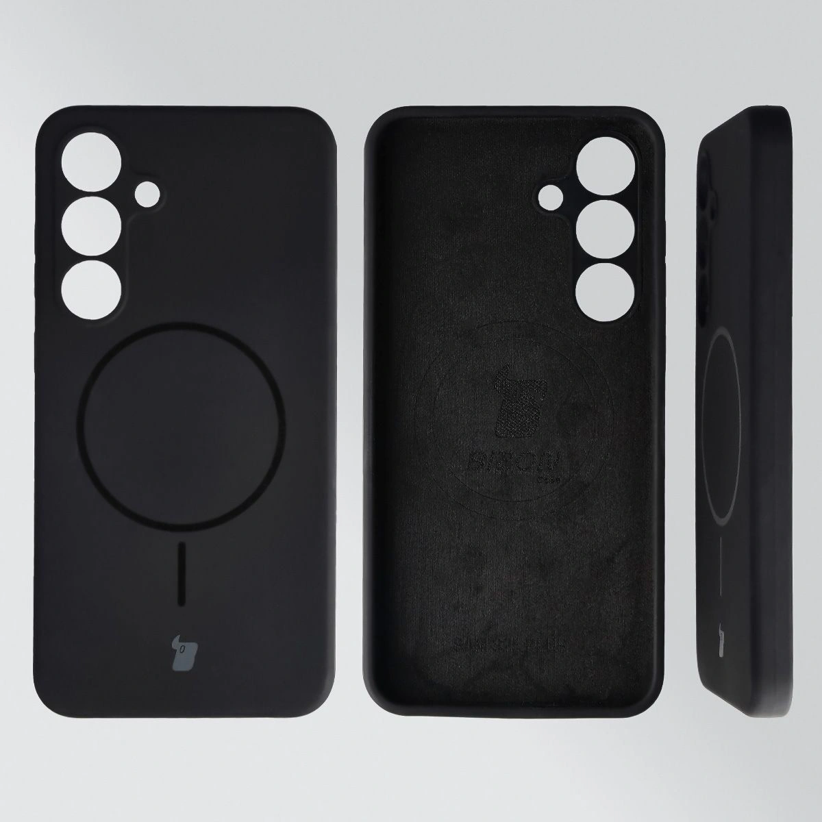 Konstrukcja etui Bizon Soft Case Magnetic: silikon, mikrofibra i zintegrowane osłony do Samsung Galaxy S25 Plus