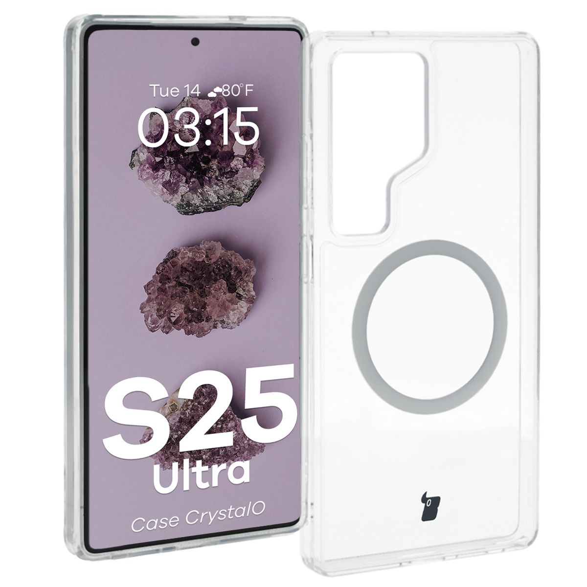 Husa transparentă Bizon Case CrystalO pentru Galaxy S25 Ultra