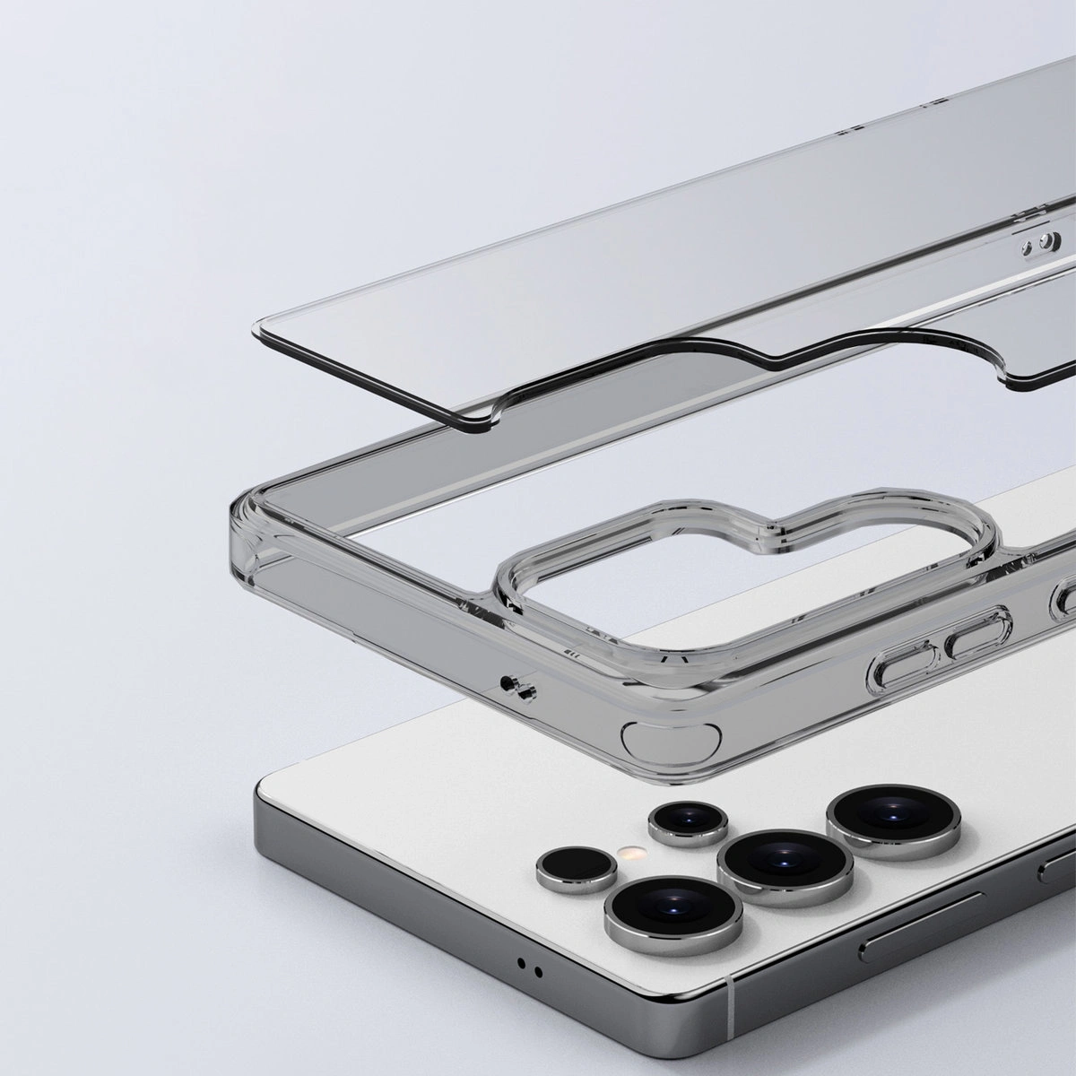 Structure of the Bison Case Halo: integrated covers and precise cutouts for Samsung Galaxy S25 Ultra