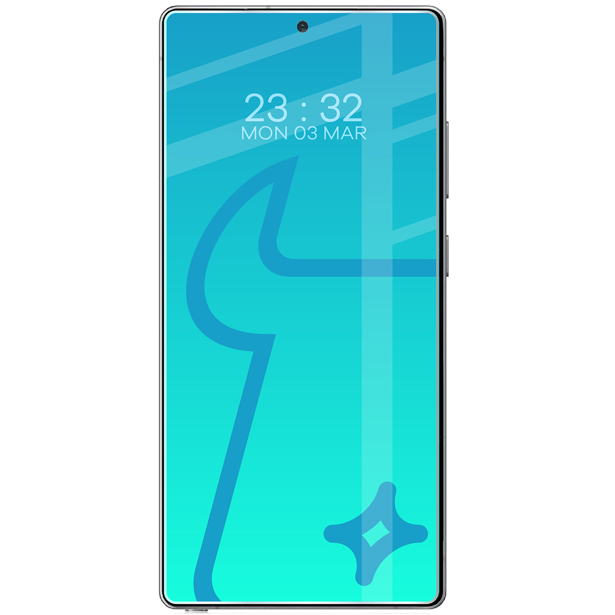 Szkło Bizon Glass Clear 2 nałożone na ekran telefonu