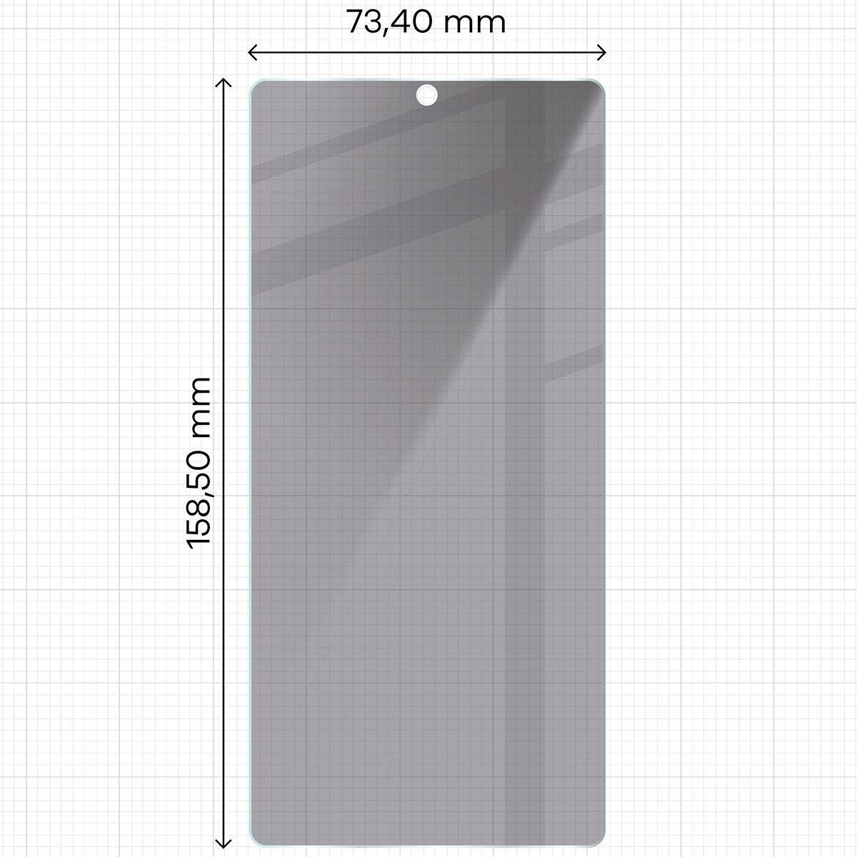 Zdjęcie na miarce szkła Bizon Glass Clear Shadow do Galaxy S25 Ultra
