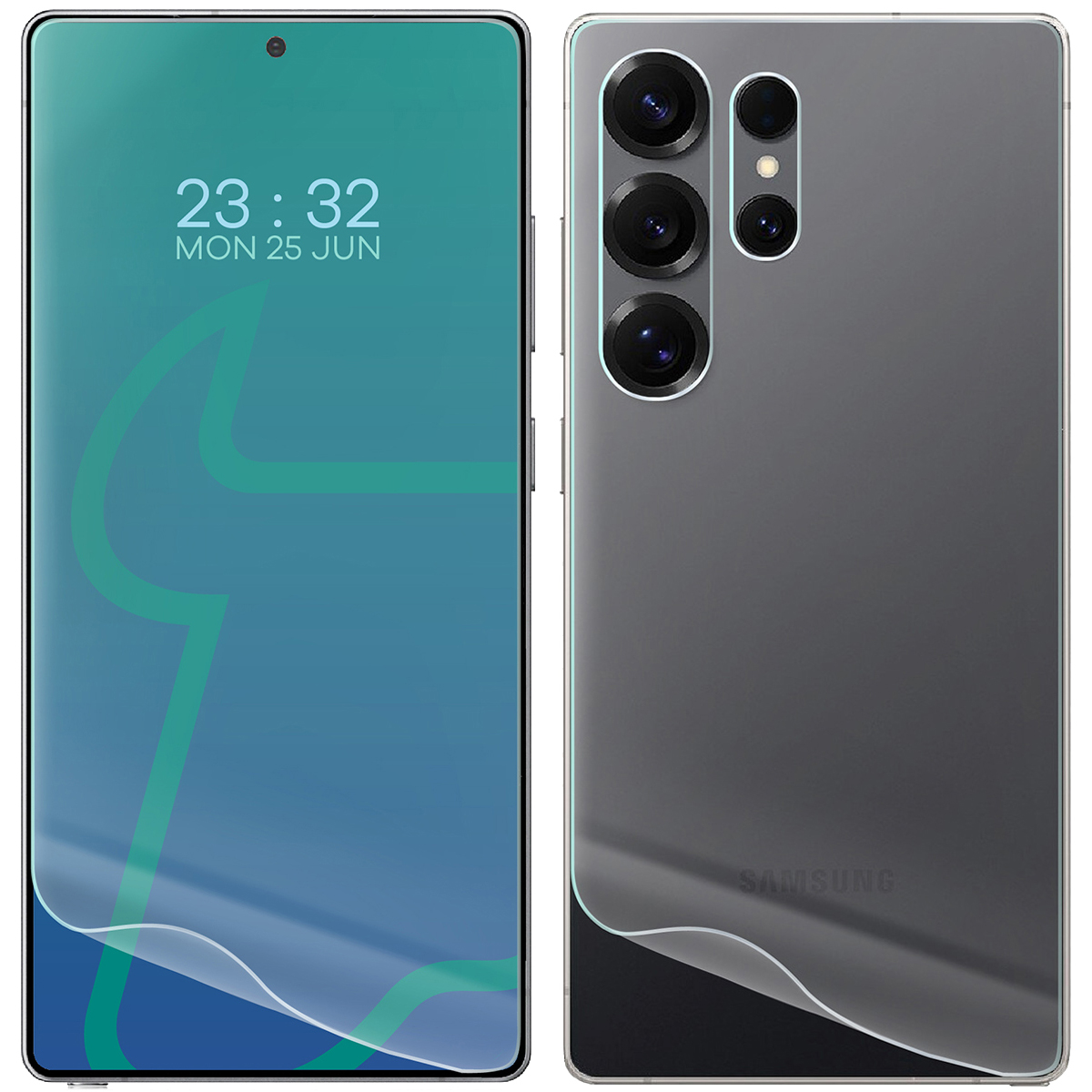 Transparenz des Sets von Hydrogel-Folien für das Telefon Bizon Glass Hydrogel Pack 