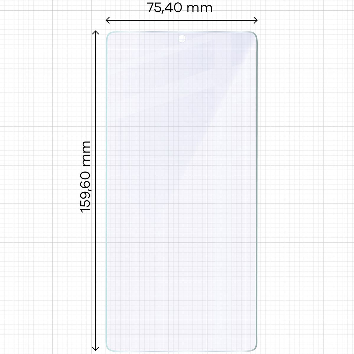 Miarka z wymiarami szkła hybrydowego Bizon Glass Mule