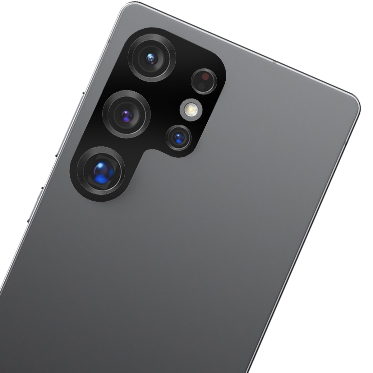 Composition of the lens on the camera and the phone