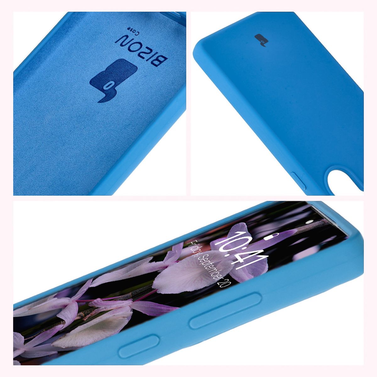 Construction of Bison Soft Case: integrated covers, raised edges, and microfiber lining