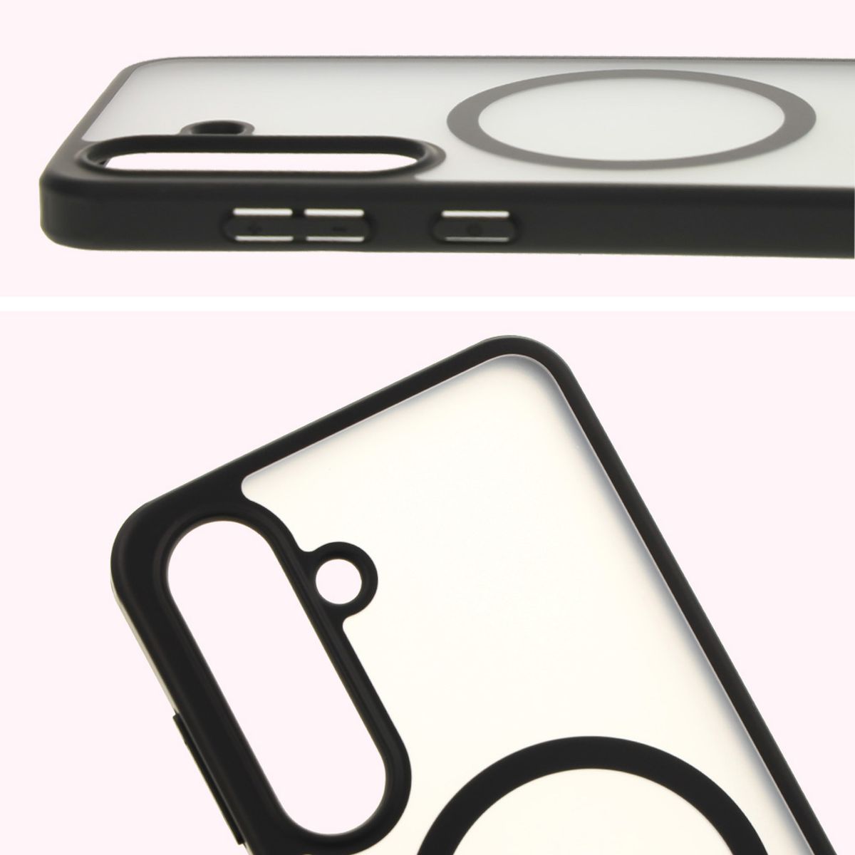 Full cutout and raised edges for the camera in Bizon Case MatteO