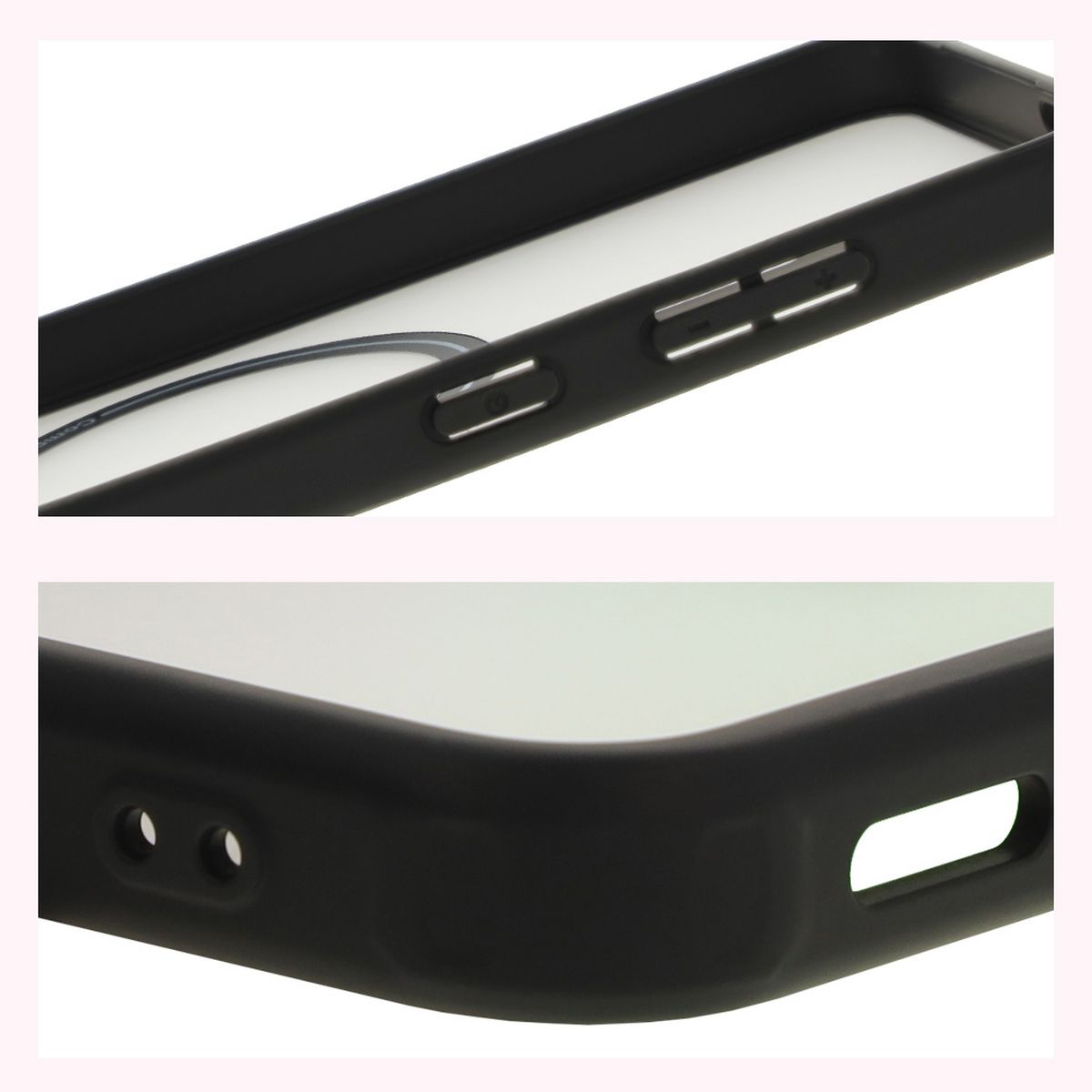 Reinforced corners and raised edges of the screen in Bizon Case MatteO