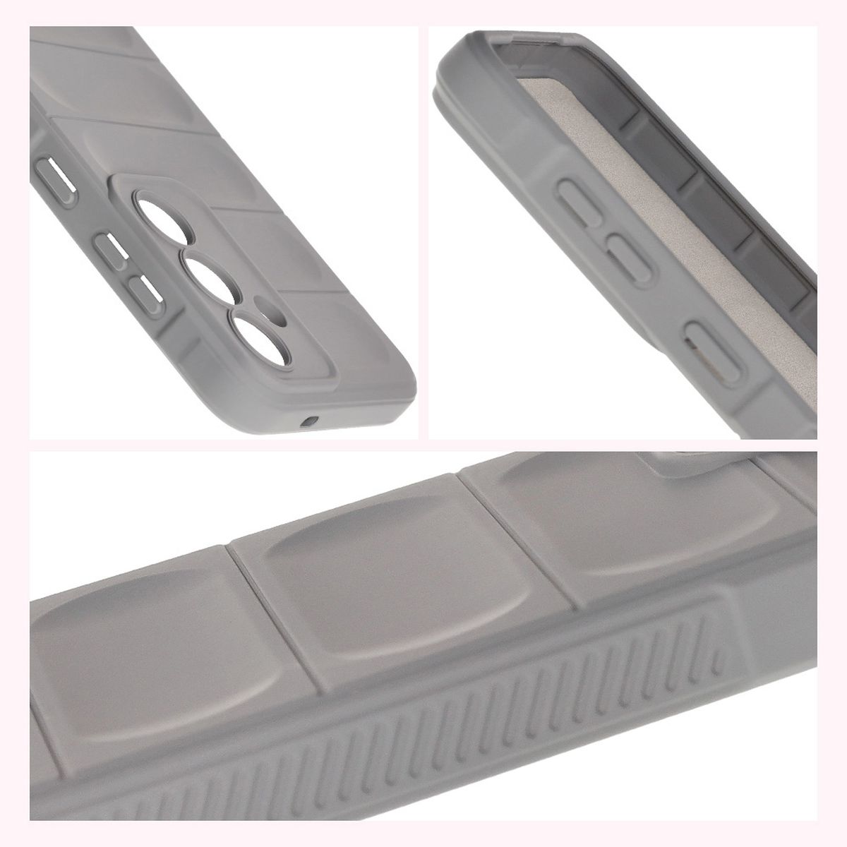 Textured sides and raised edges of the screen and camera in the Bison Case Tur