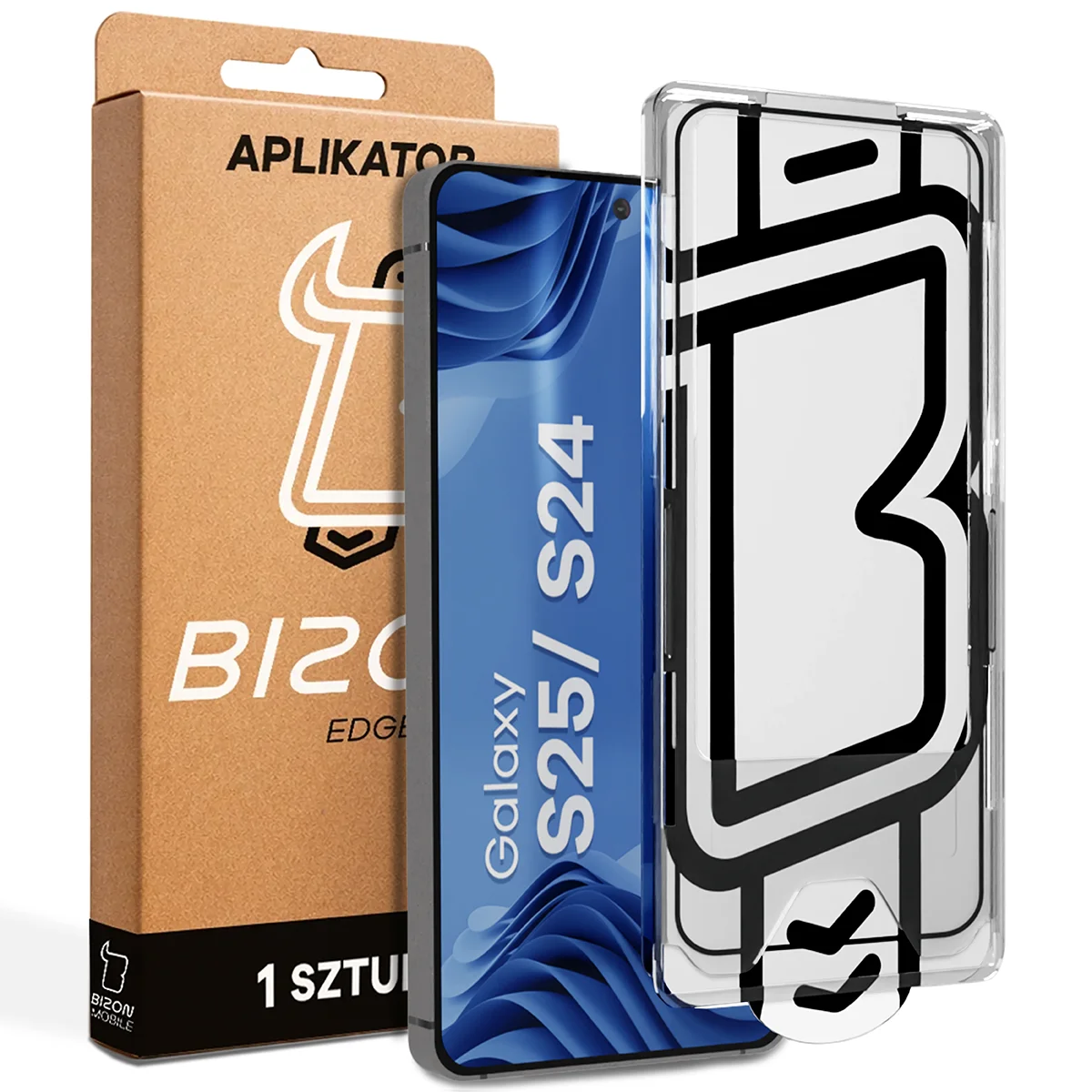 Bizon Glass Applicator Edge for Samsung Galaxy S25 / Samsung Galaxy S24