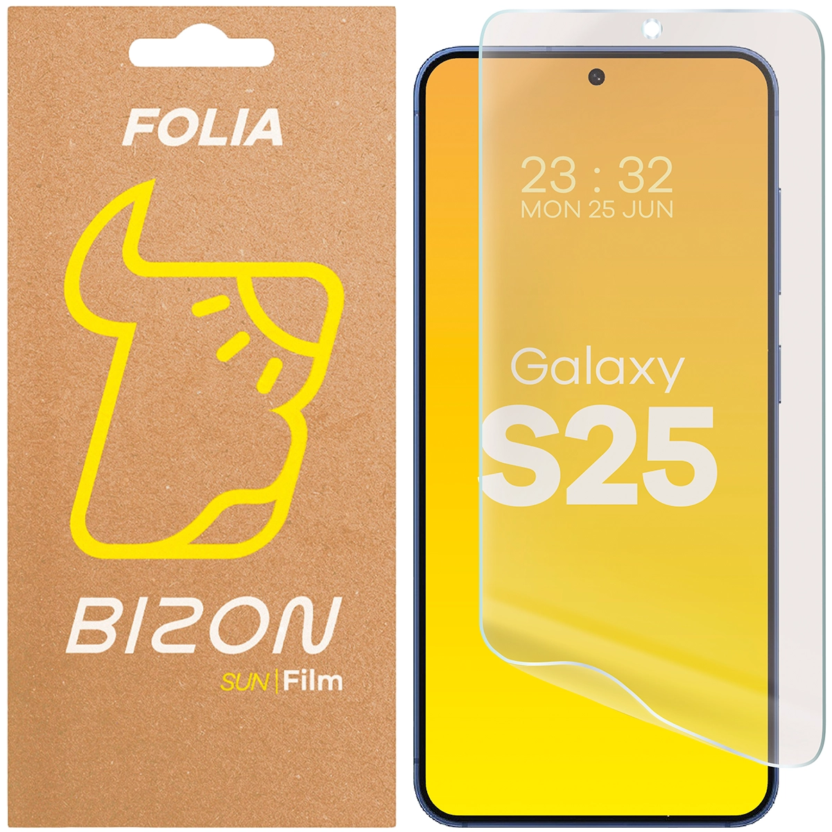 Folia matowa na ekran Bizon Glass Film Sun do Samsung Galaxy S25, 1 sztuka
