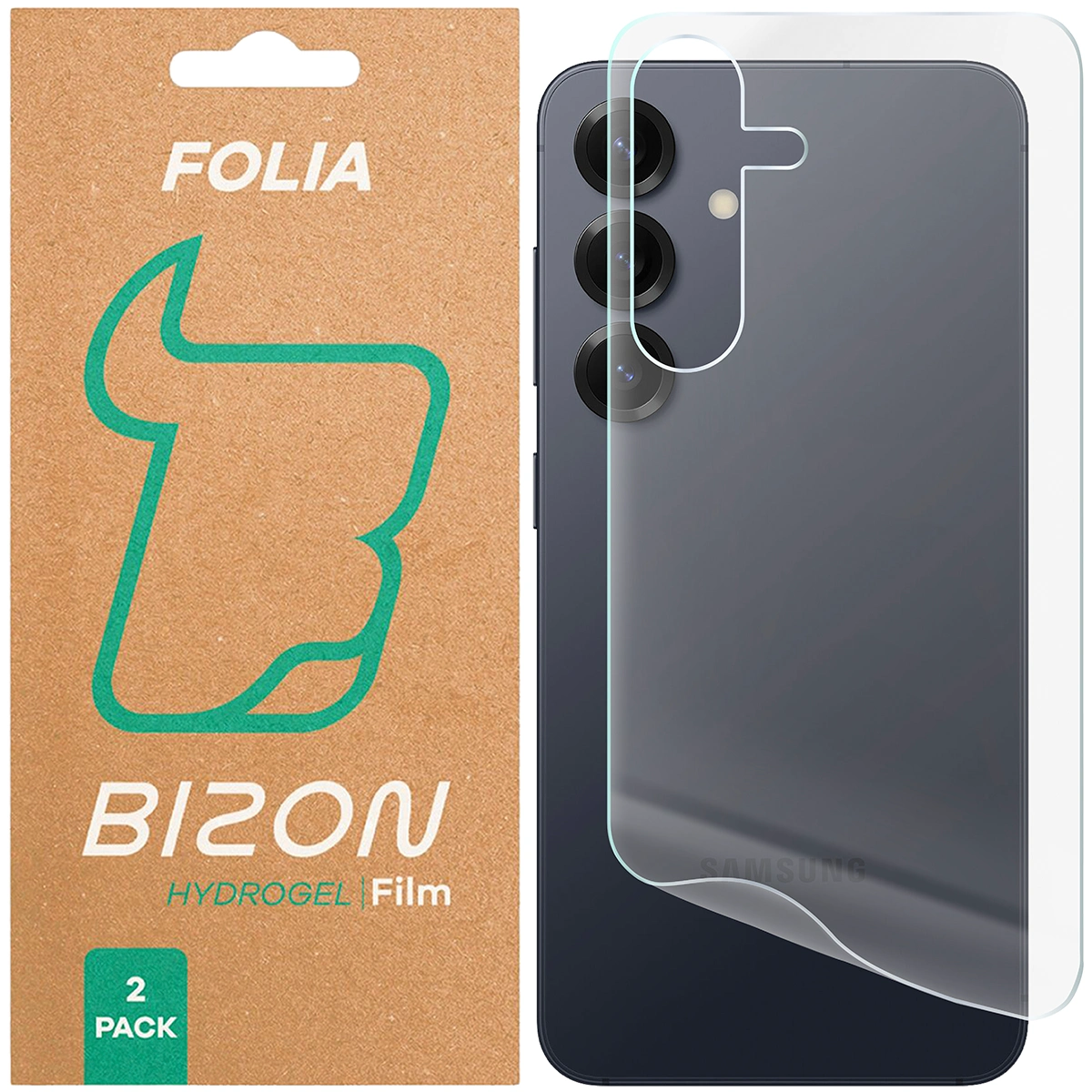 Folia hydrożelowa na tył telefonu Bizon Glass Hydrogel Back do Samsung Galaxy S25, 2 sztuki