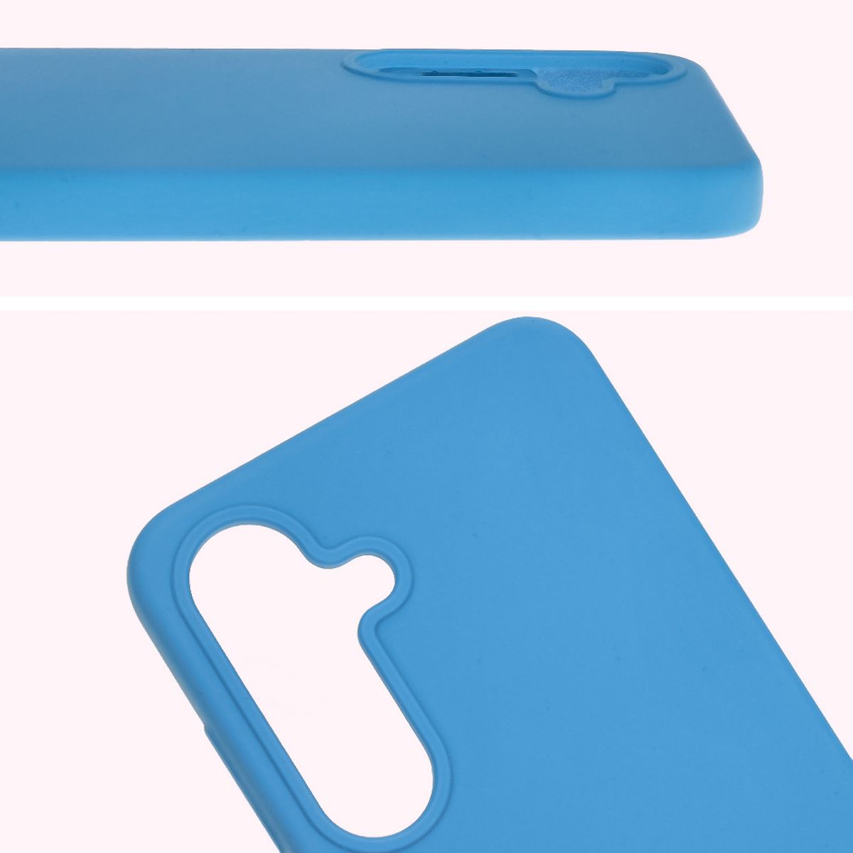 Prim-plan pe decupajul pentru obiective în carcasa Bizon Soft Case