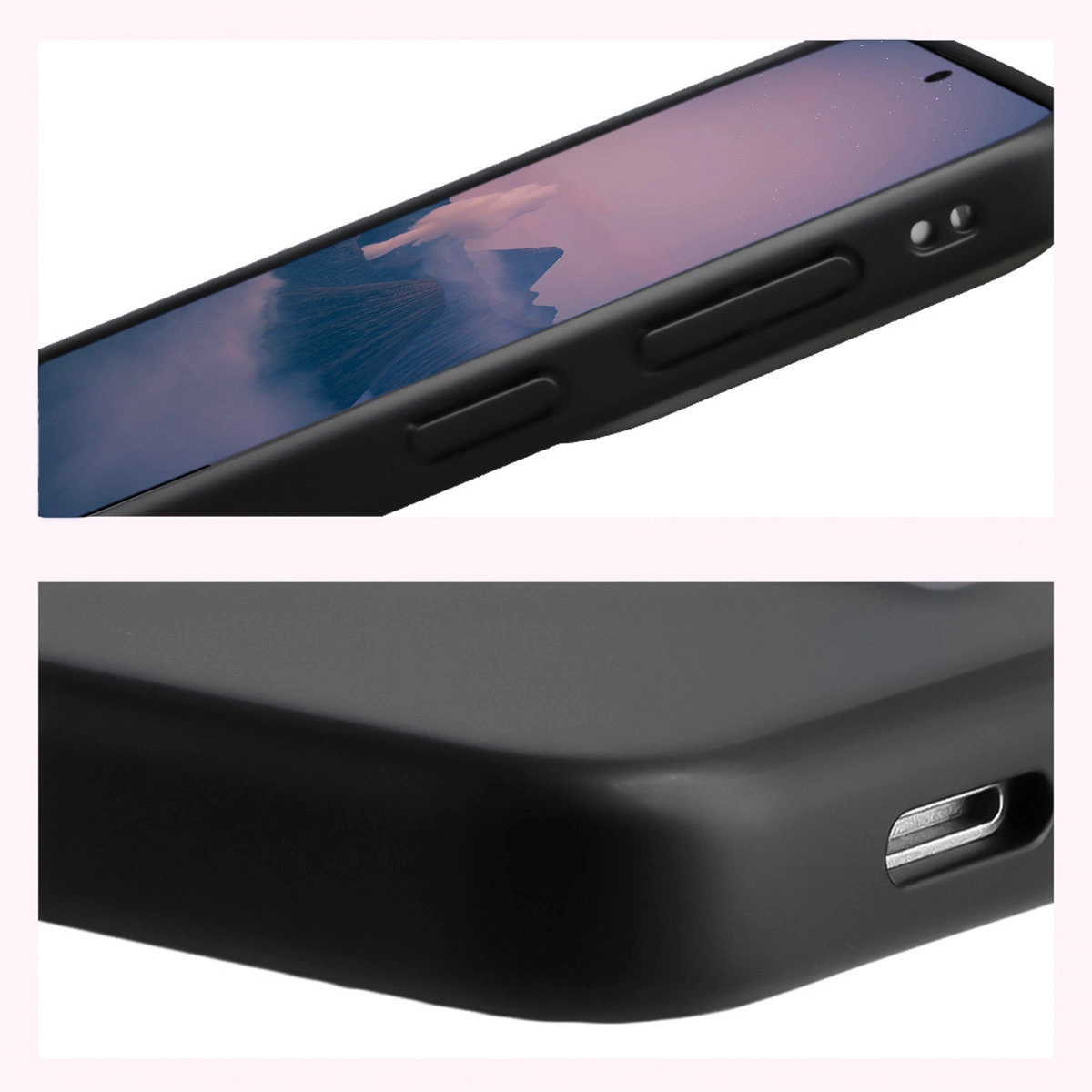 Verstärkte Ecken und erhöhte Ränder des Bildschirms im Bizon Case Angelo für Samsung Galaxy S26 Plus