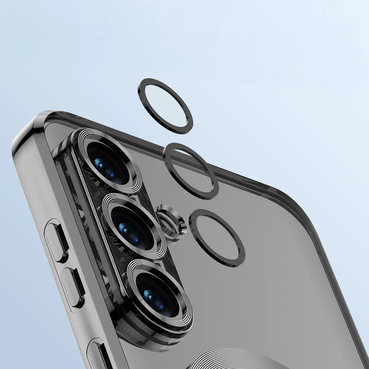 Metallic frame, raised edges, and integrated covers in Bizon Case GuardO for Samsung Galaxy S26 Plus
