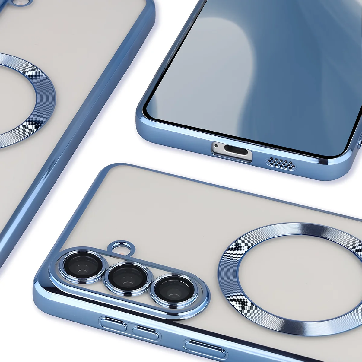 Close-up of the built-in camera protection in Bizon Case GuardO for Samsung Galaxy S26 Plus
